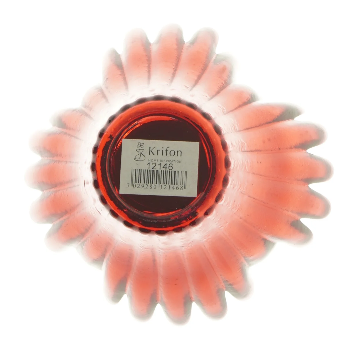 Rød glasvase fra Krifon (str. 14 cm)