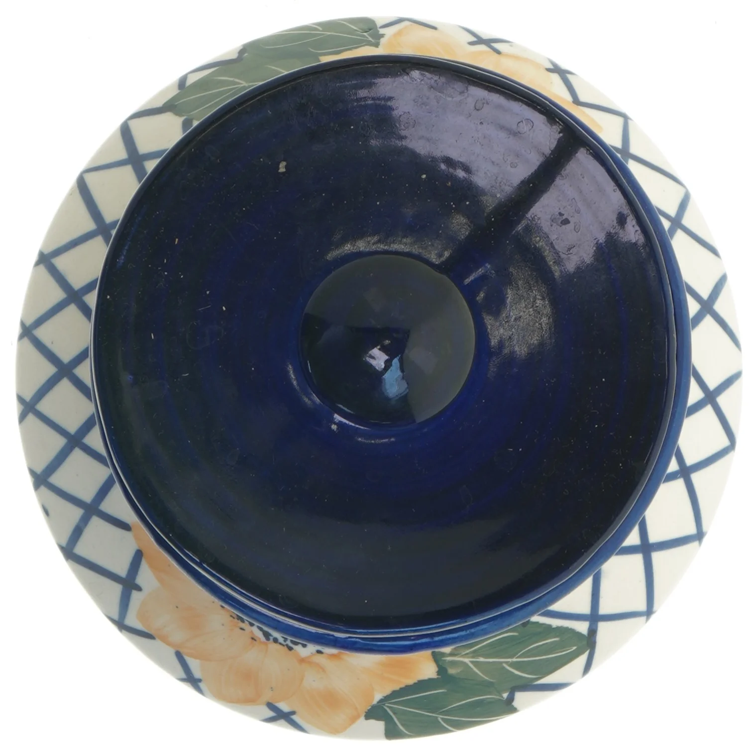 Dekorativ krukke med låg (str. 16x18x18 cm)