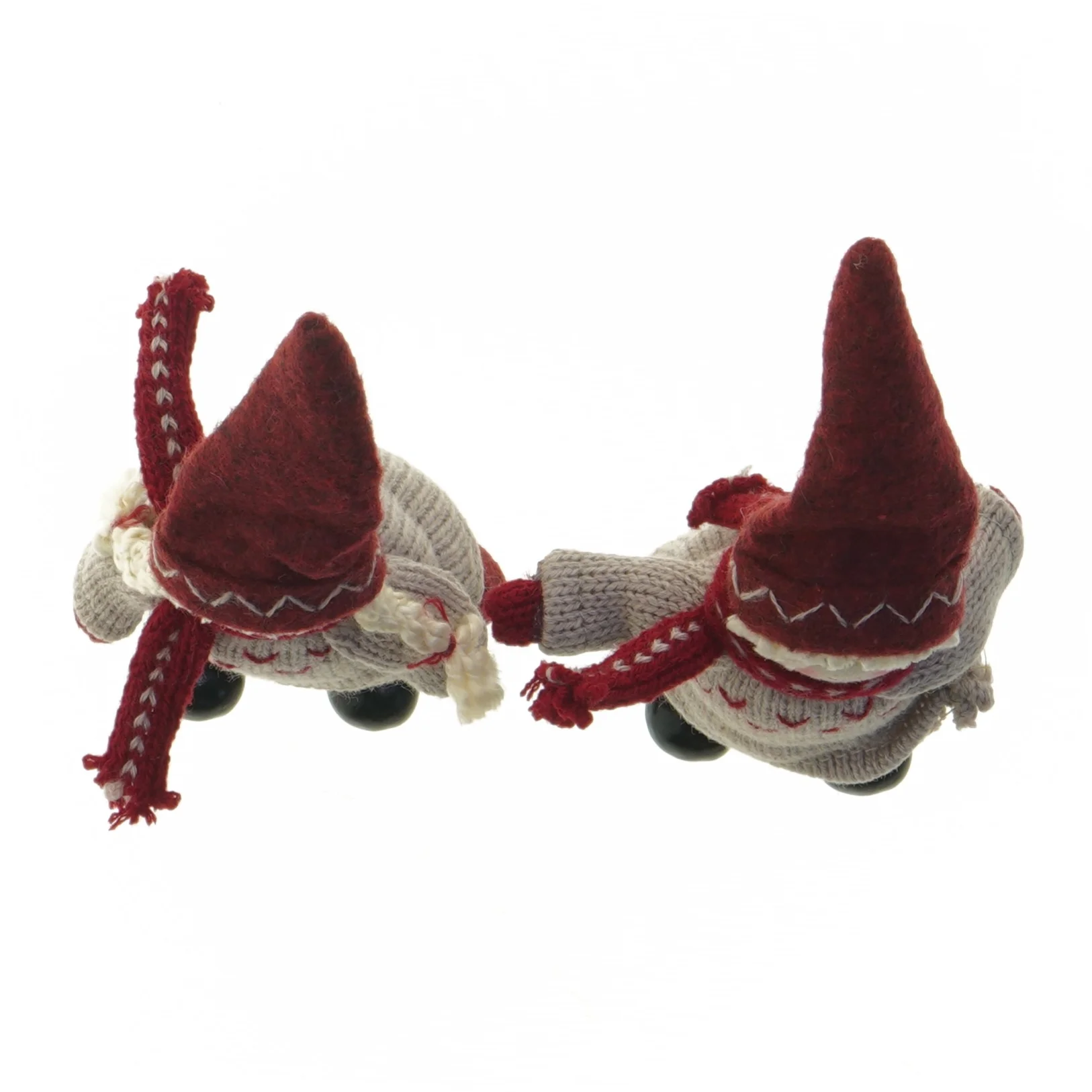 Julenisser med røde huer (str. 15,5 cm)