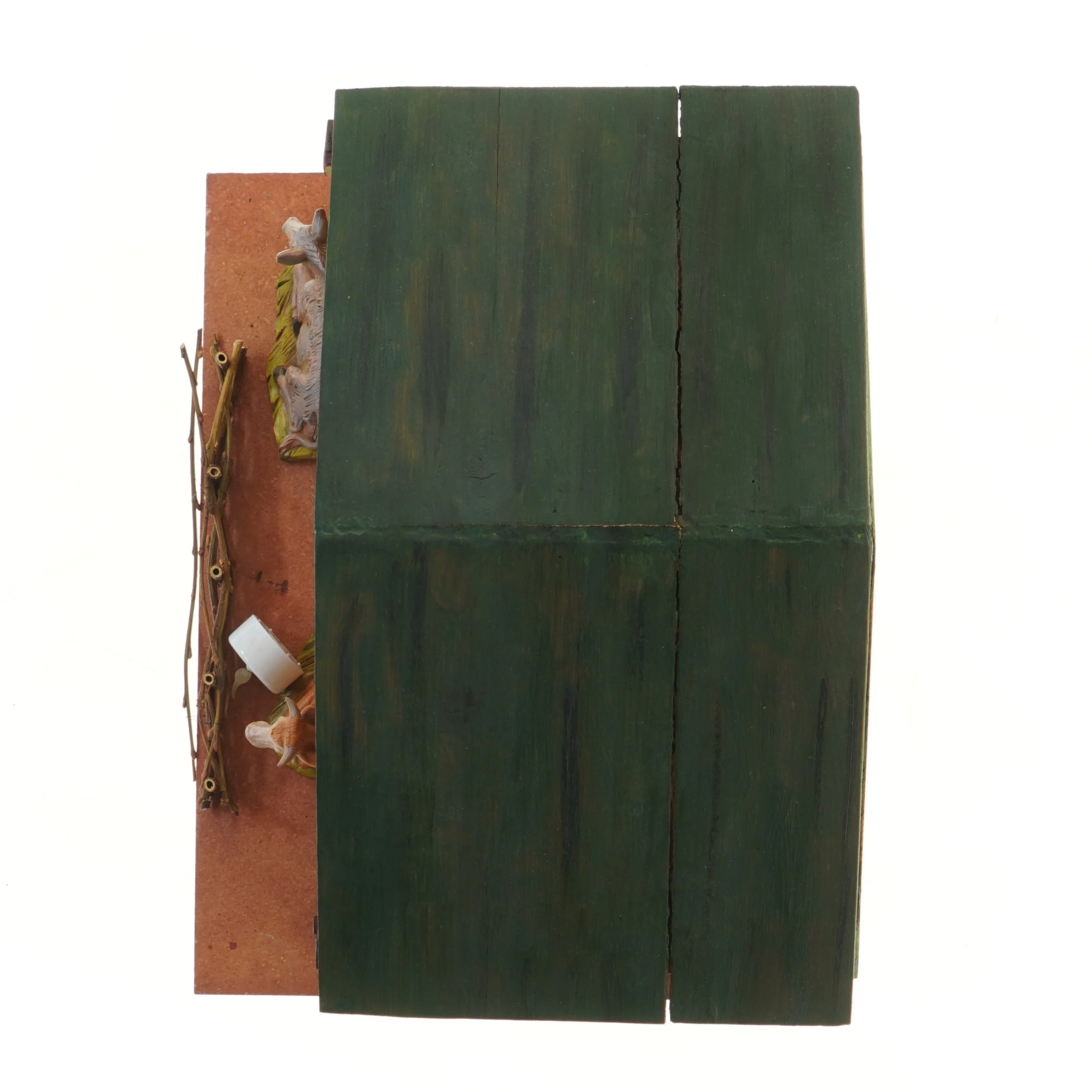 Julekrybbe med figurer (str. 40x30 cm)