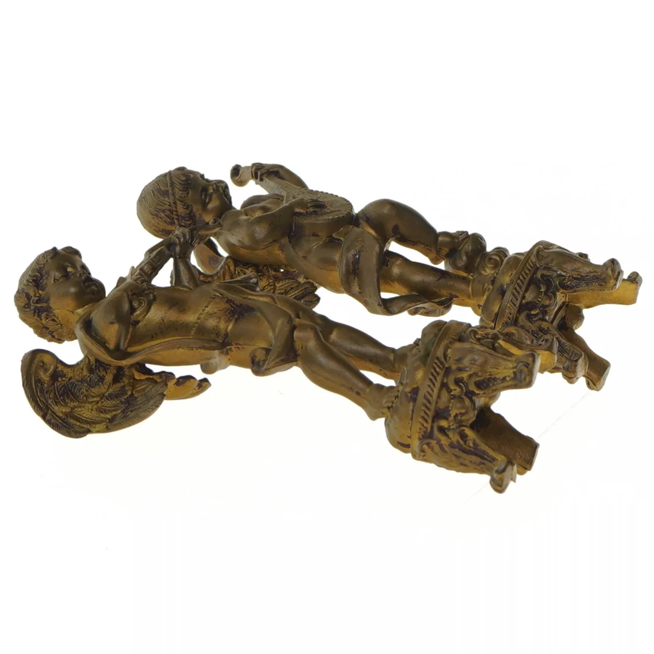 Messing engle statuetter (str. 15 cm)