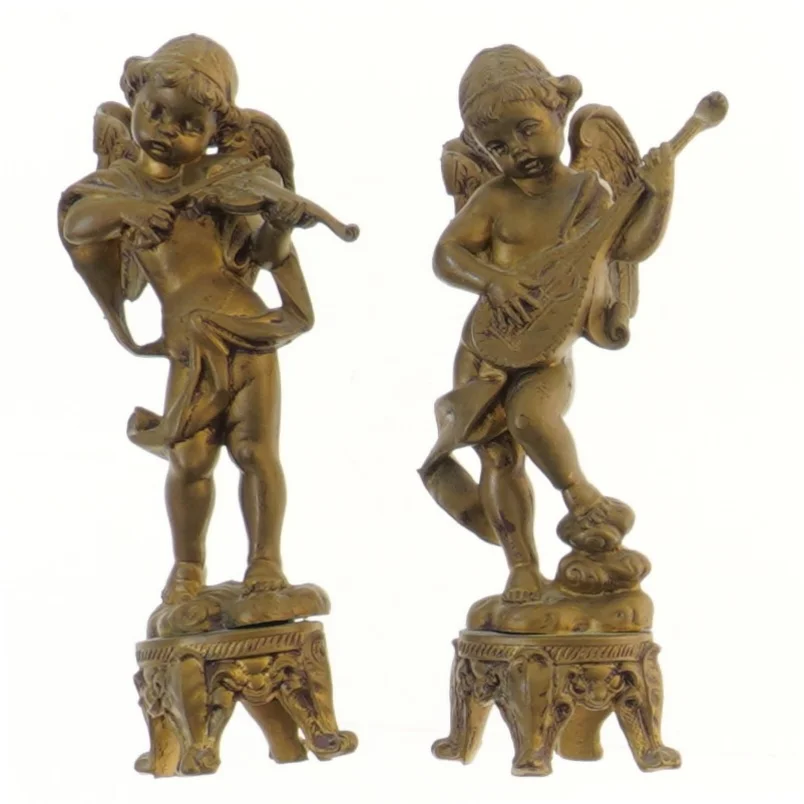 Messing engle statuetter (str. 15 cm)