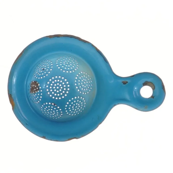 Blå si med håndtag (str. Ø 9,5 cm)