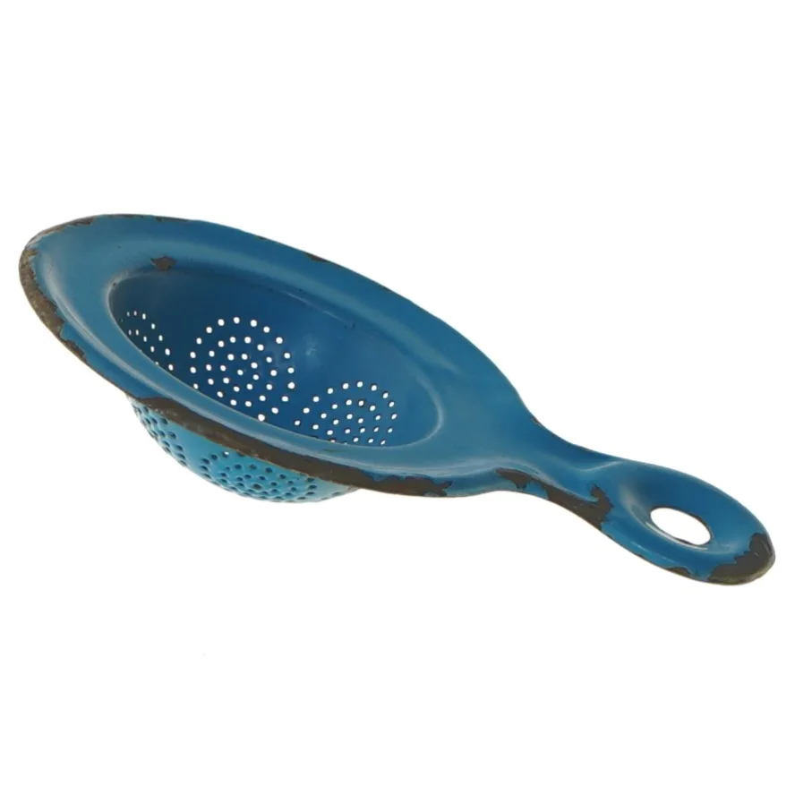 Blå si med håndtag (str. Ø 9,5 cm)