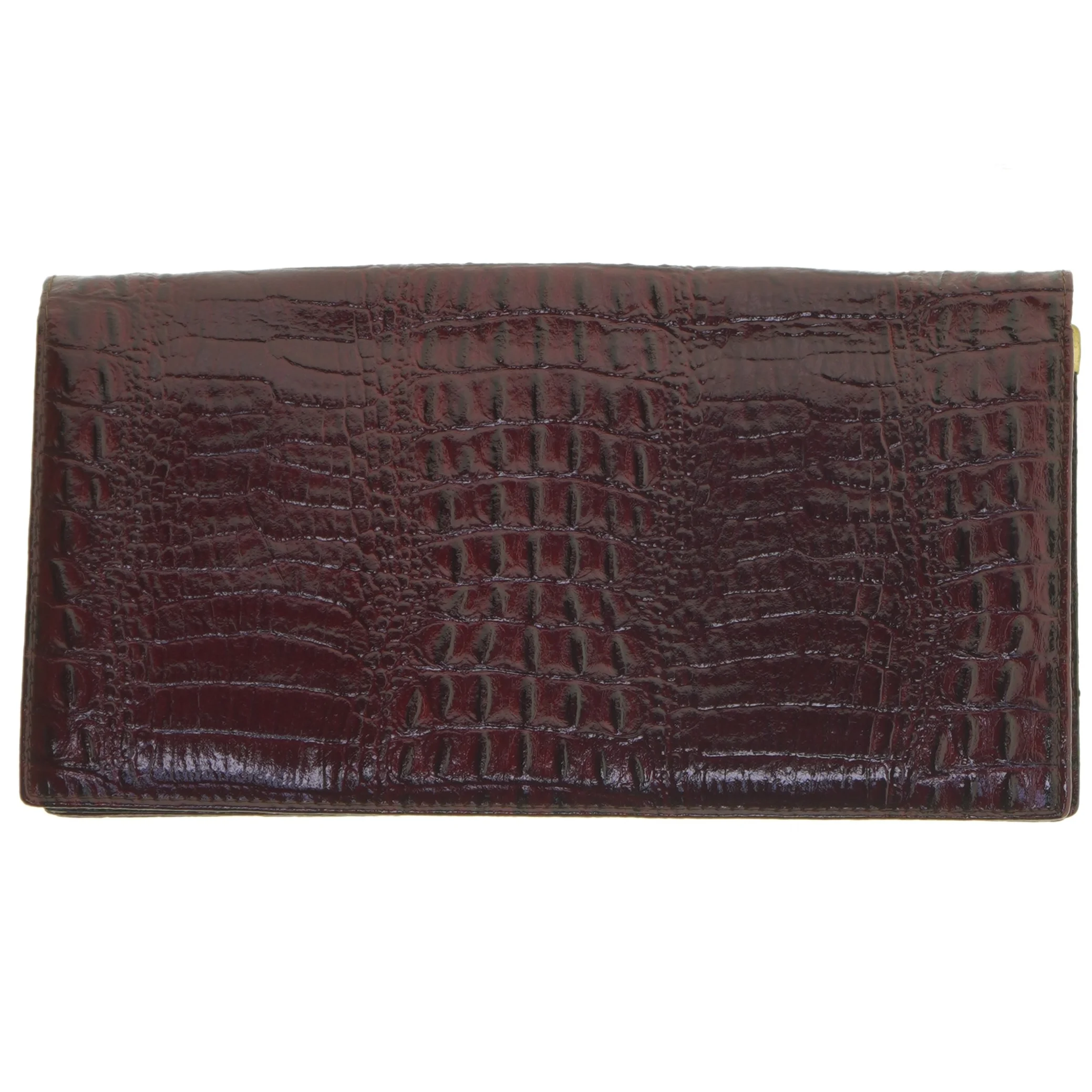 Elegant pung med krokodillemønster (str. 26x14 cm)