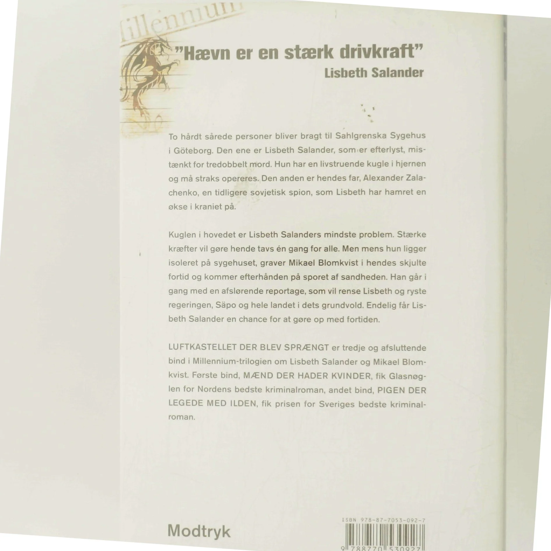 Luftkastelletderblevsprngt Stir up a Hornets' Nest of Girl. Shi Dige Larsen. the Danish Original. Hardcover](chinese Edition) af Stieg Larsson (Bog)