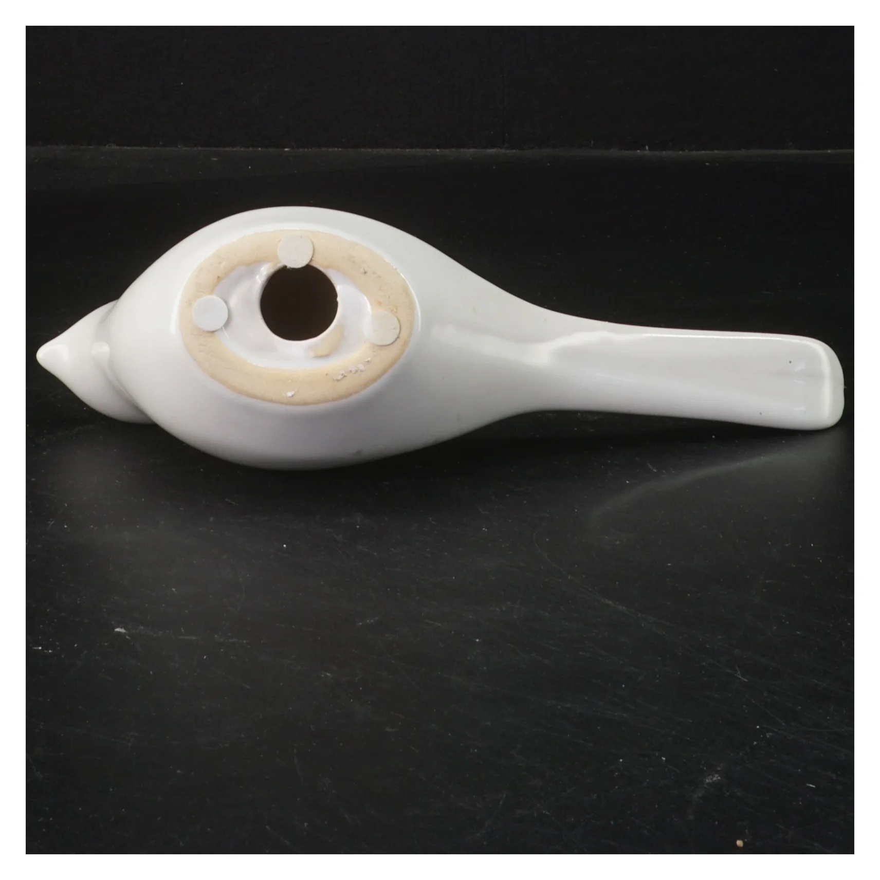 Hvid fugl figur (str. 21x9 cm)