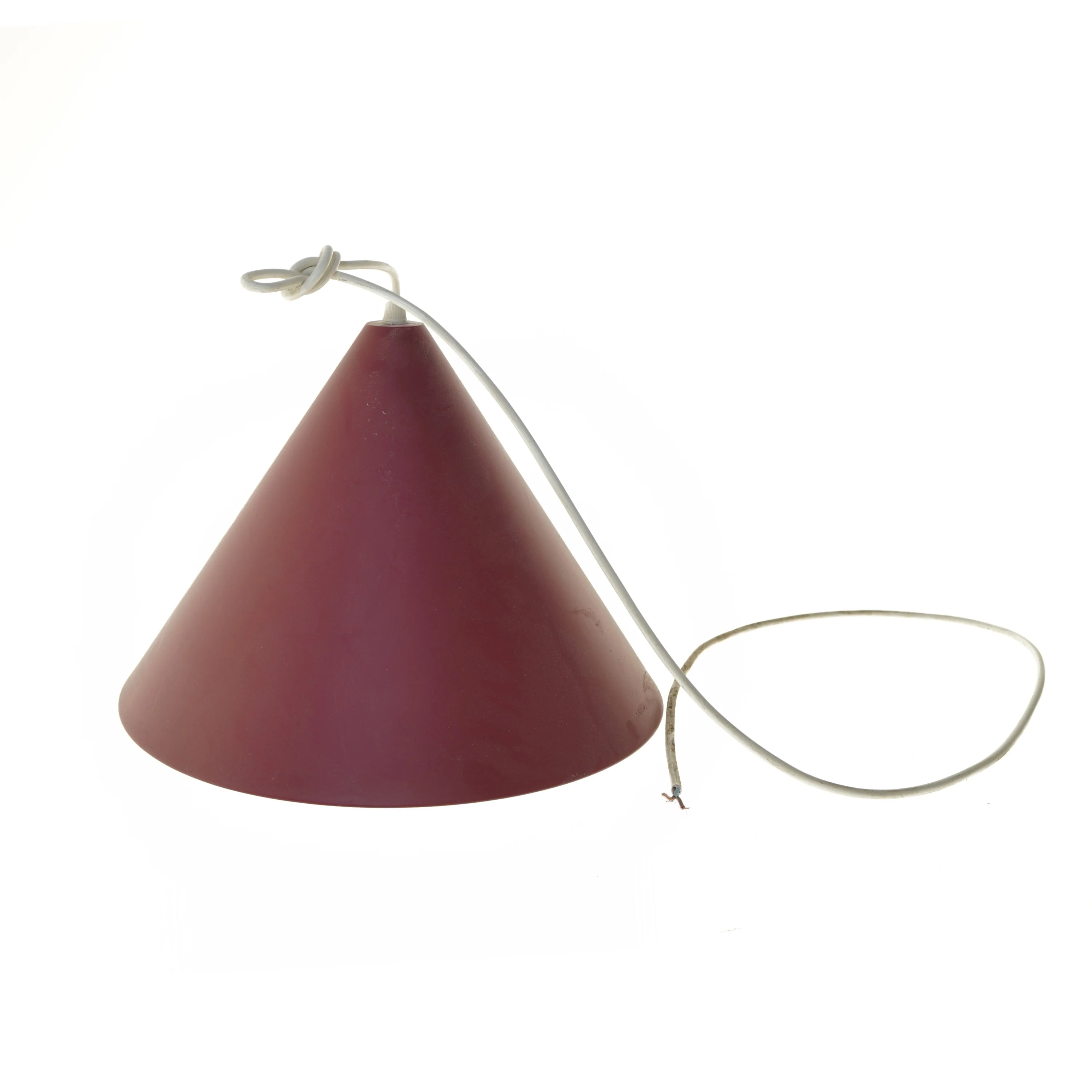 Rød pendellampe (str. Ø 35 cm)