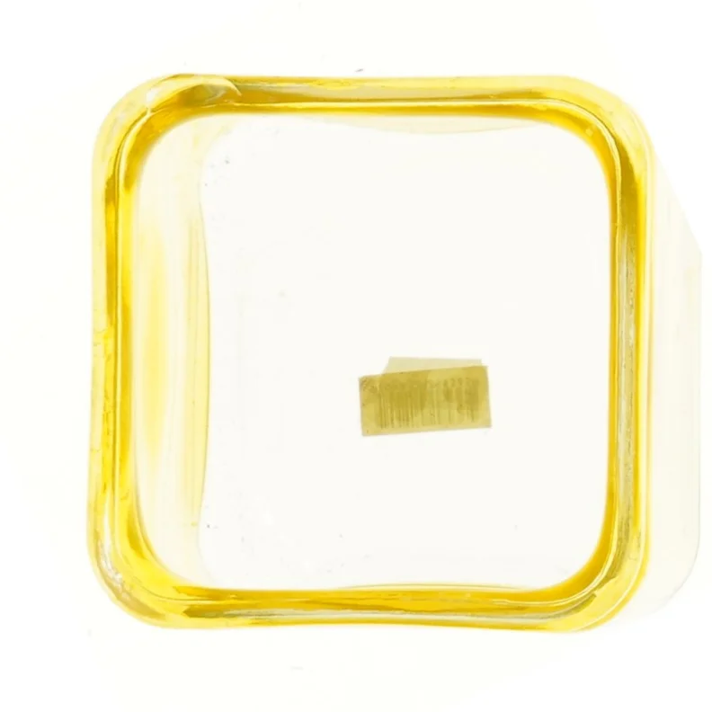 Glaskrukke i gul (str. 12x12x12 cm)