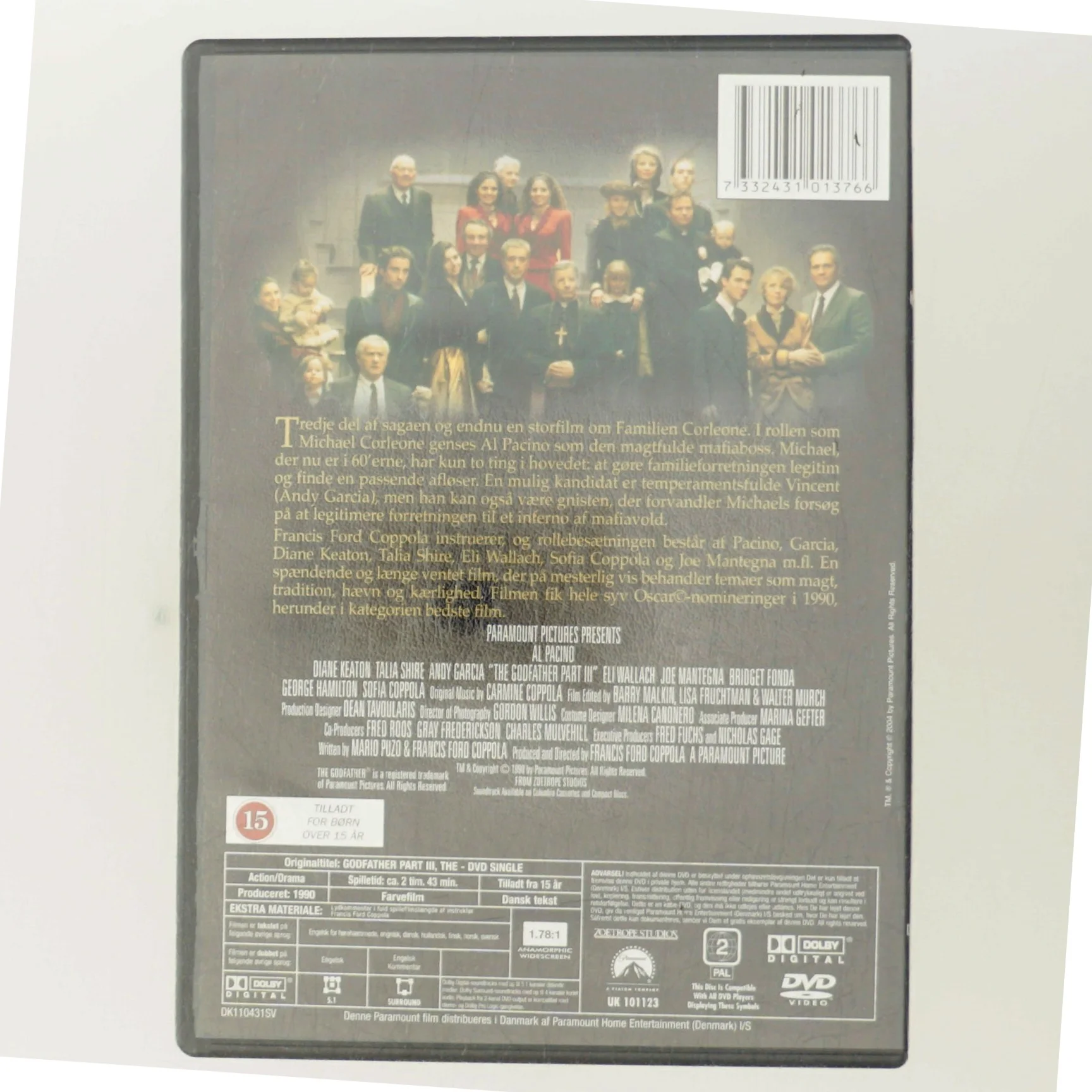 THE GODFATHER 3 med Al Pacino (DVD)