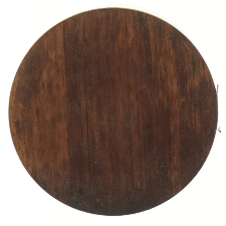 Porcelænsbeholder med trælåg (str. Ø 13 cm)