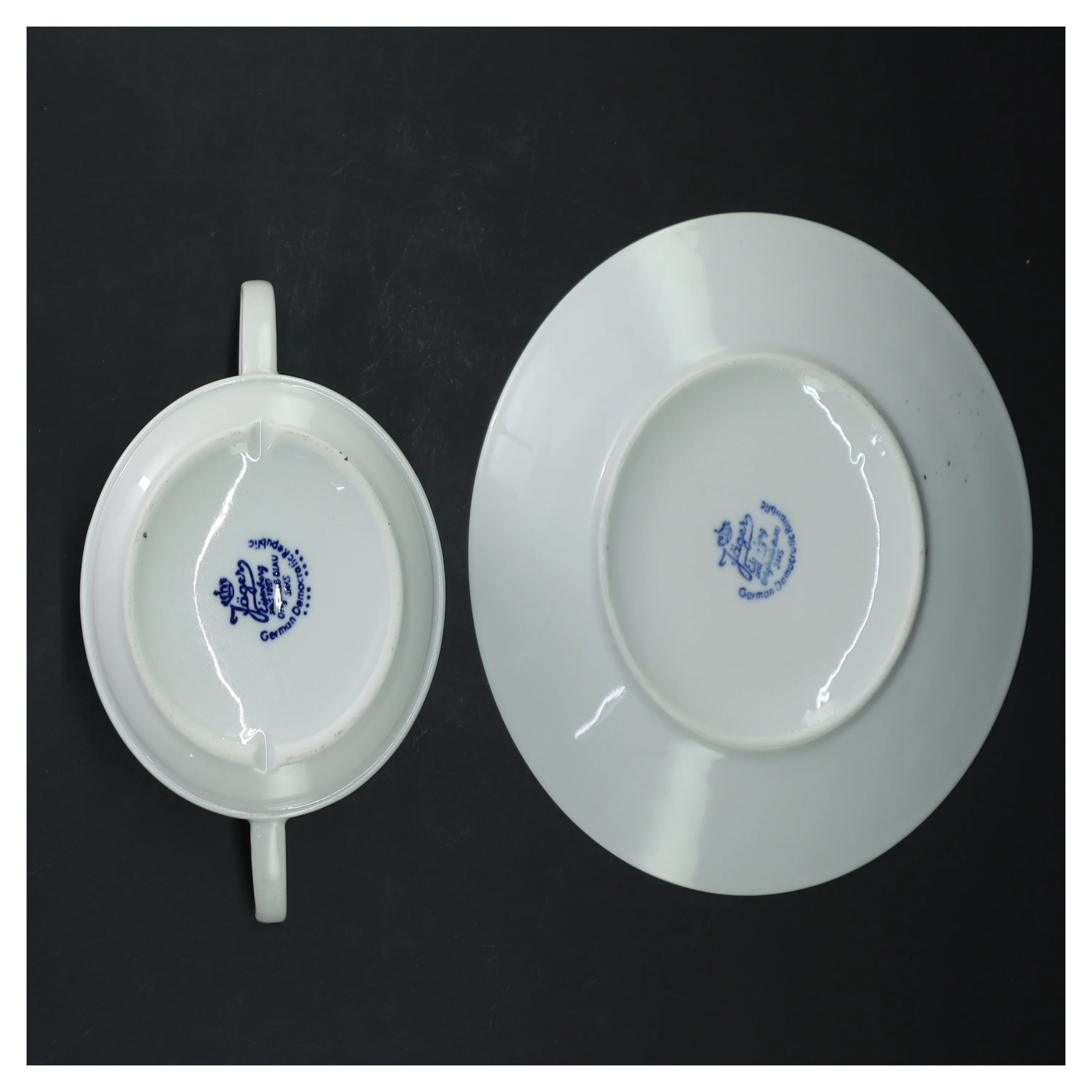 Suppesæt med 6 skåle og tallerkener fra Jäger (str. 6 styk, ø 17,5 og 11 cm)