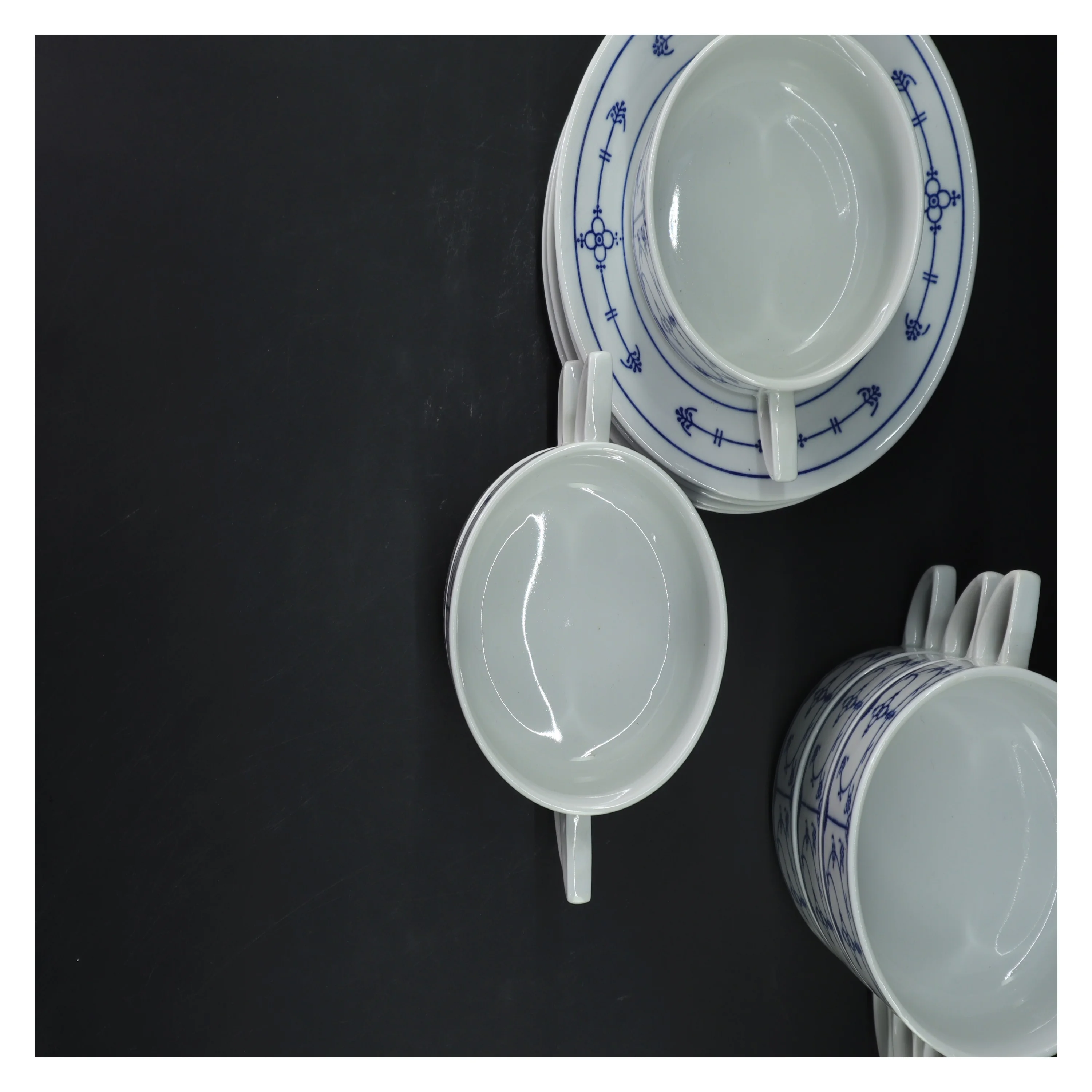 Suppesæt med 6 skåle og tallerkener fra Jäger (str. 6 styk, ø 17,5 og 11 cm)