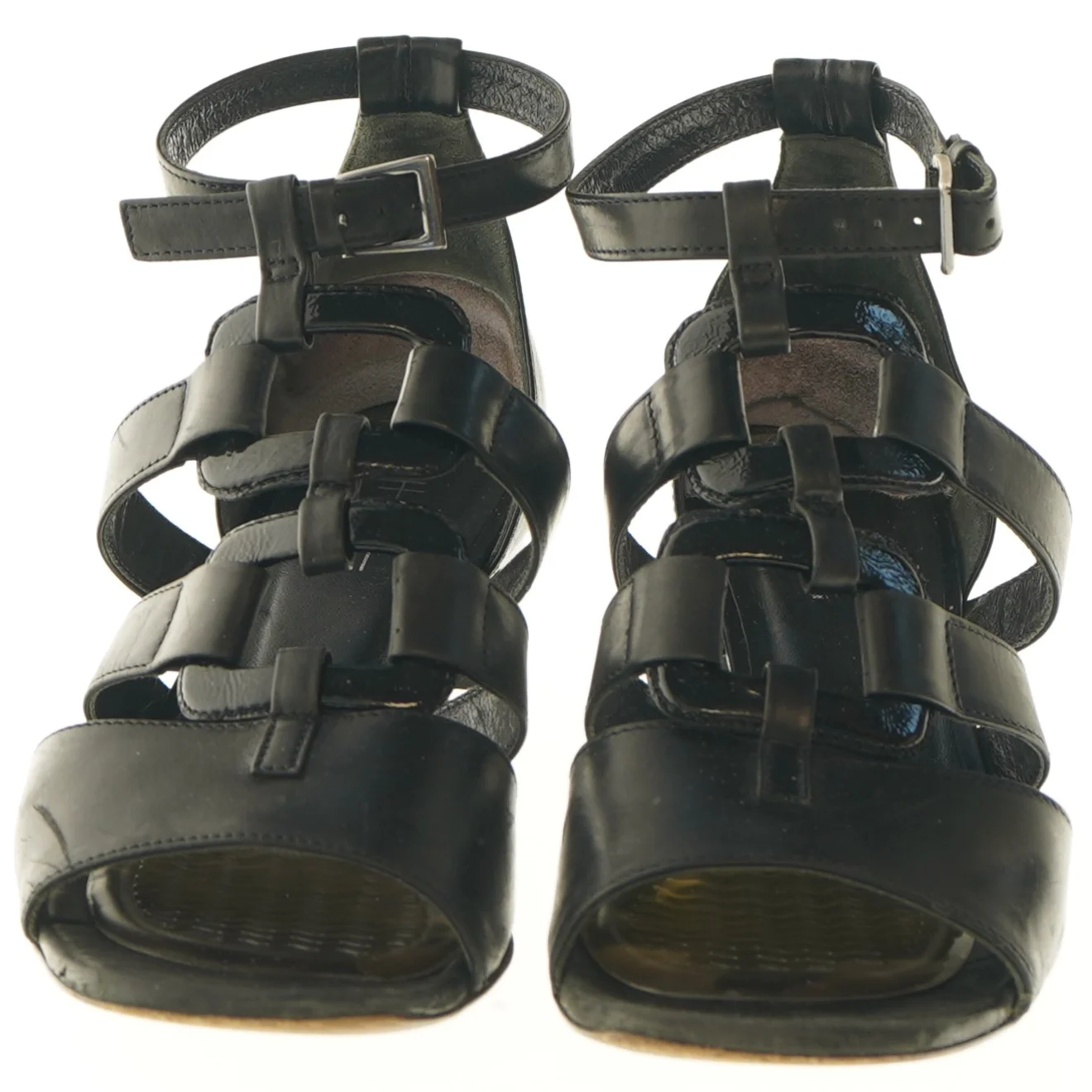 Sandal i læder med spænde fra Via Vai (str. 38 )