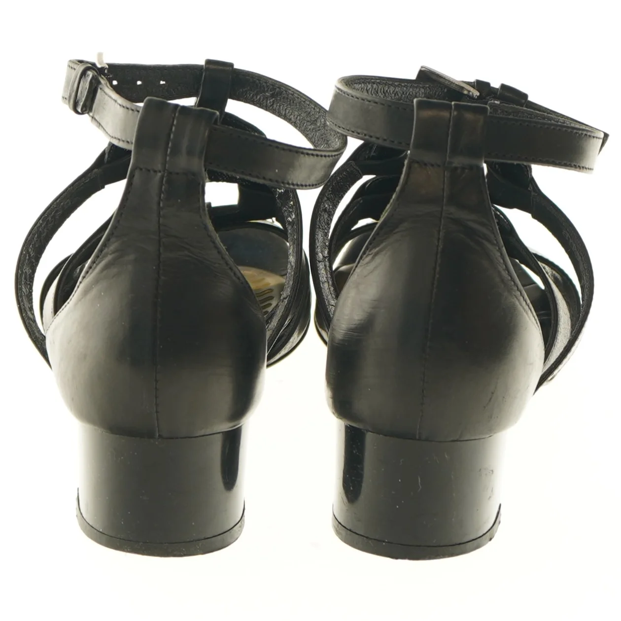 Sandal i læder med spænde fra Via Vai (str. 38 )