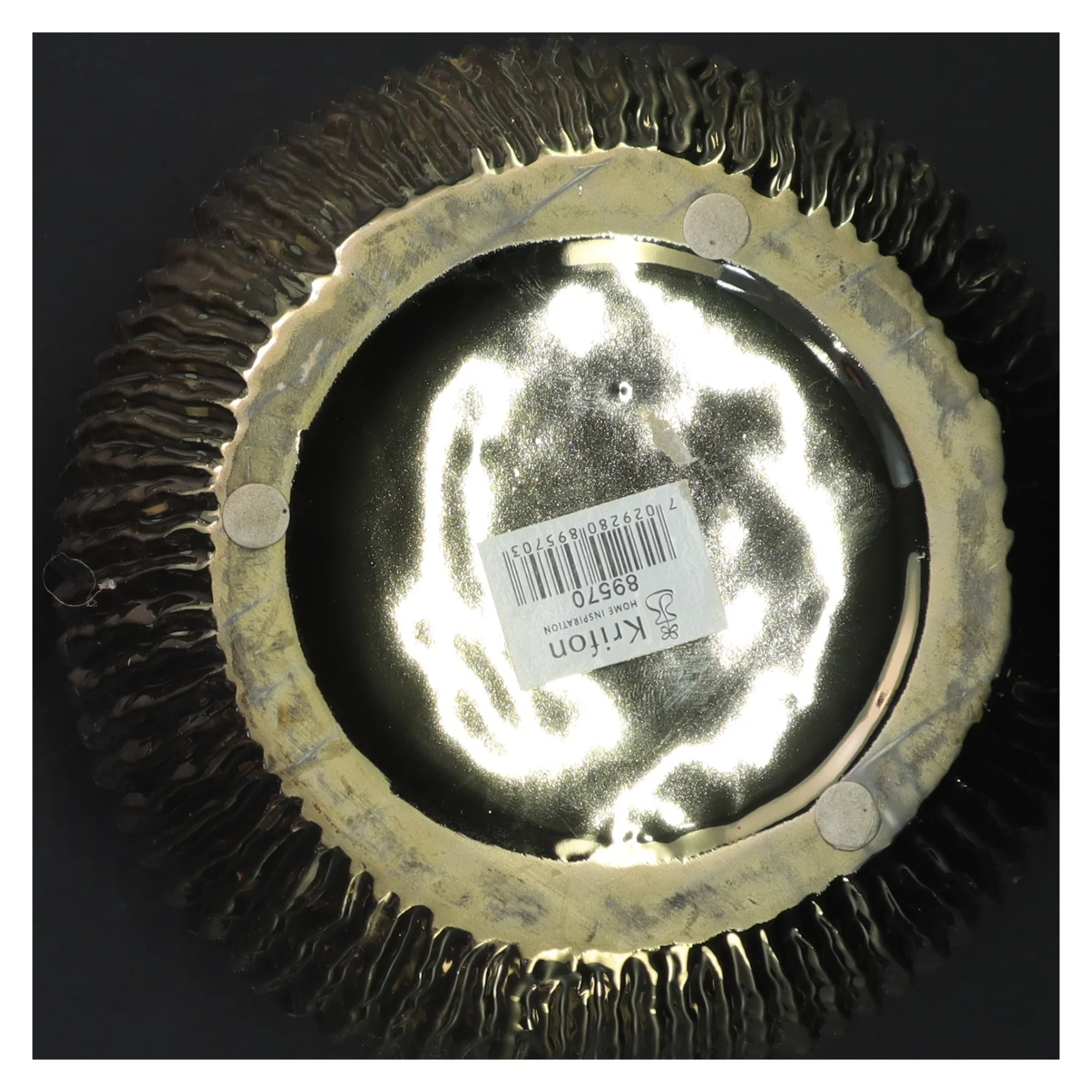 Guld vase fra Krifton (str. 13x17 cm)