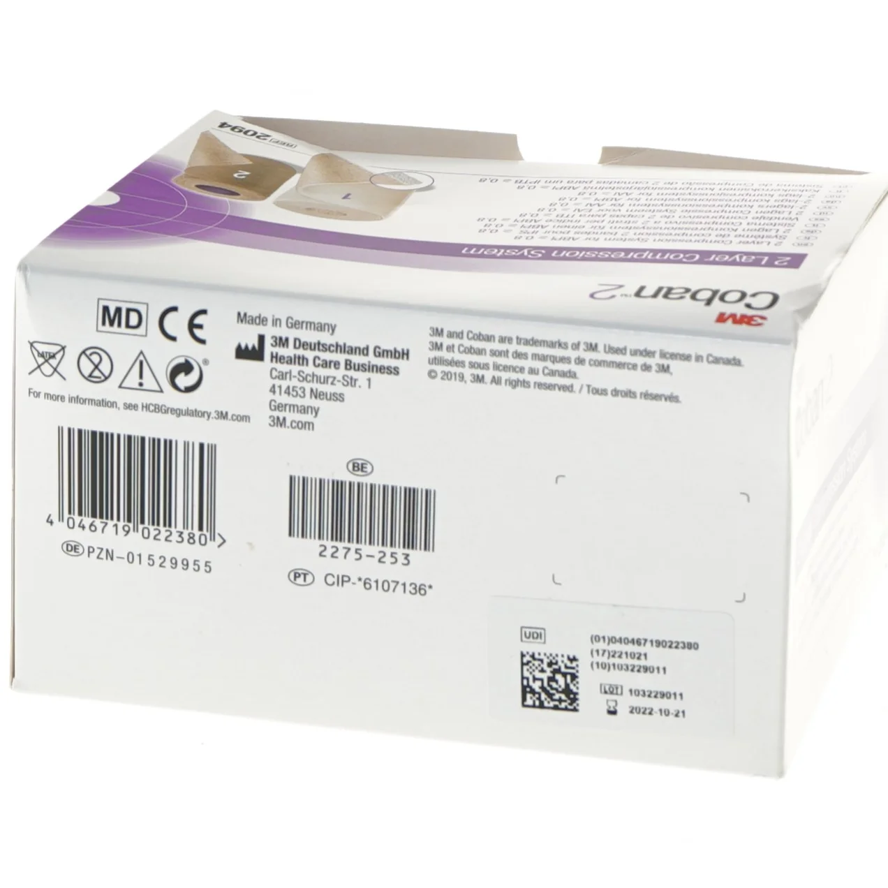 3M Coban2 kompressionssystem fra 3M (str. 16x11,5 cm)