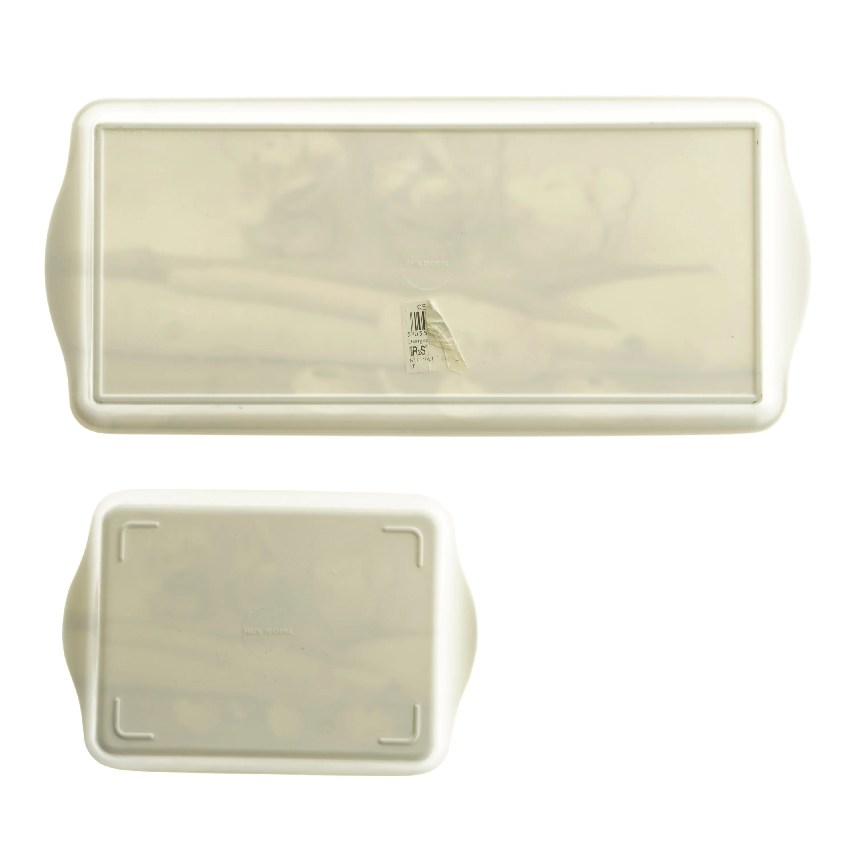 Serveringsbakker med maritime motiv (str. 21x14 & 39x17,5 cm)