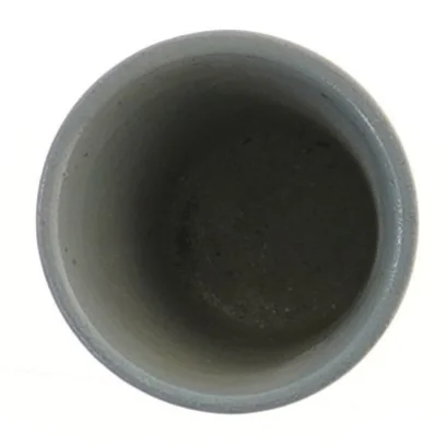 Keramikvase med blå dekoration (str. Ø 7 cm længde 8 cm)