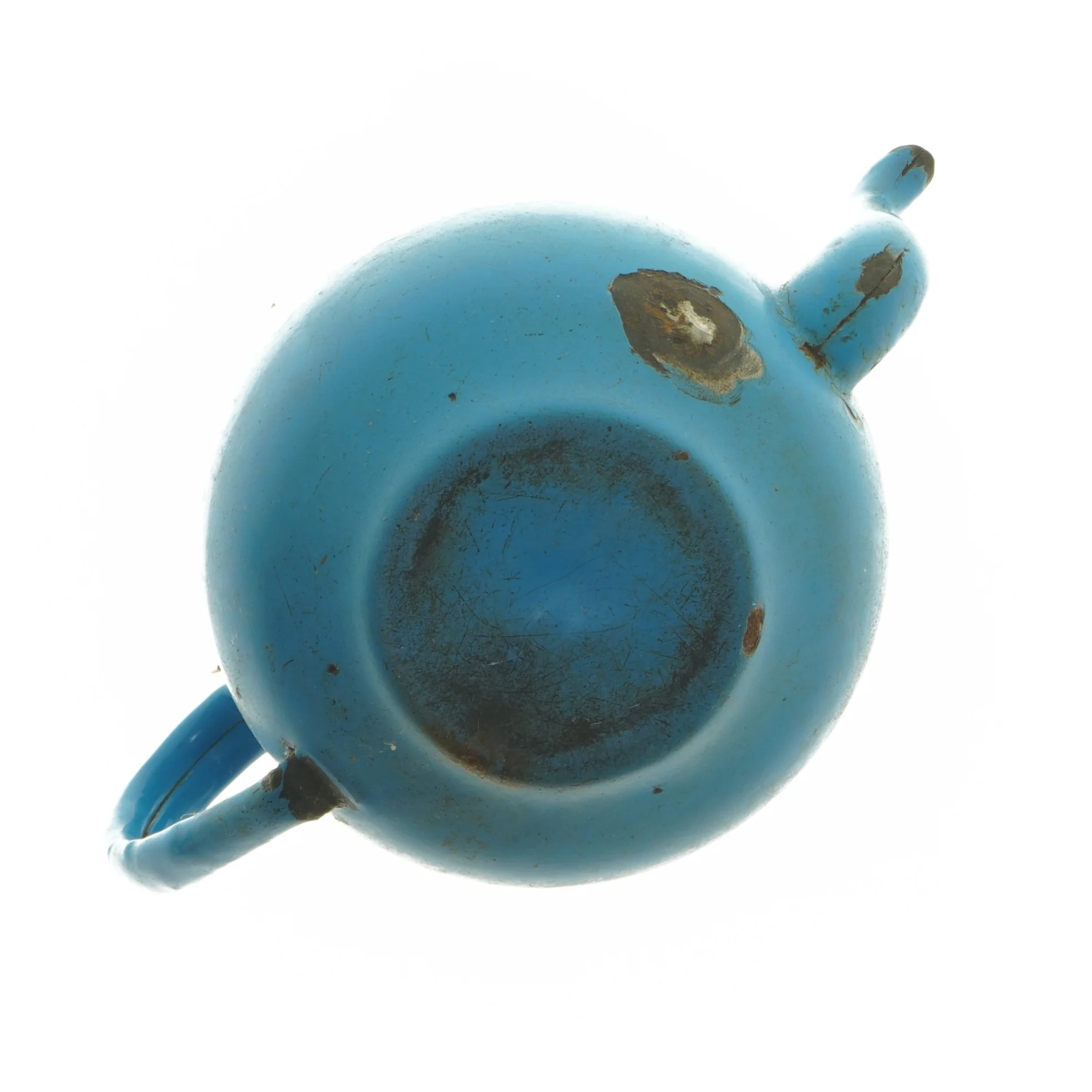 Blå tekande,emalje, Ø 14 cm (str. Ø 14 cm)