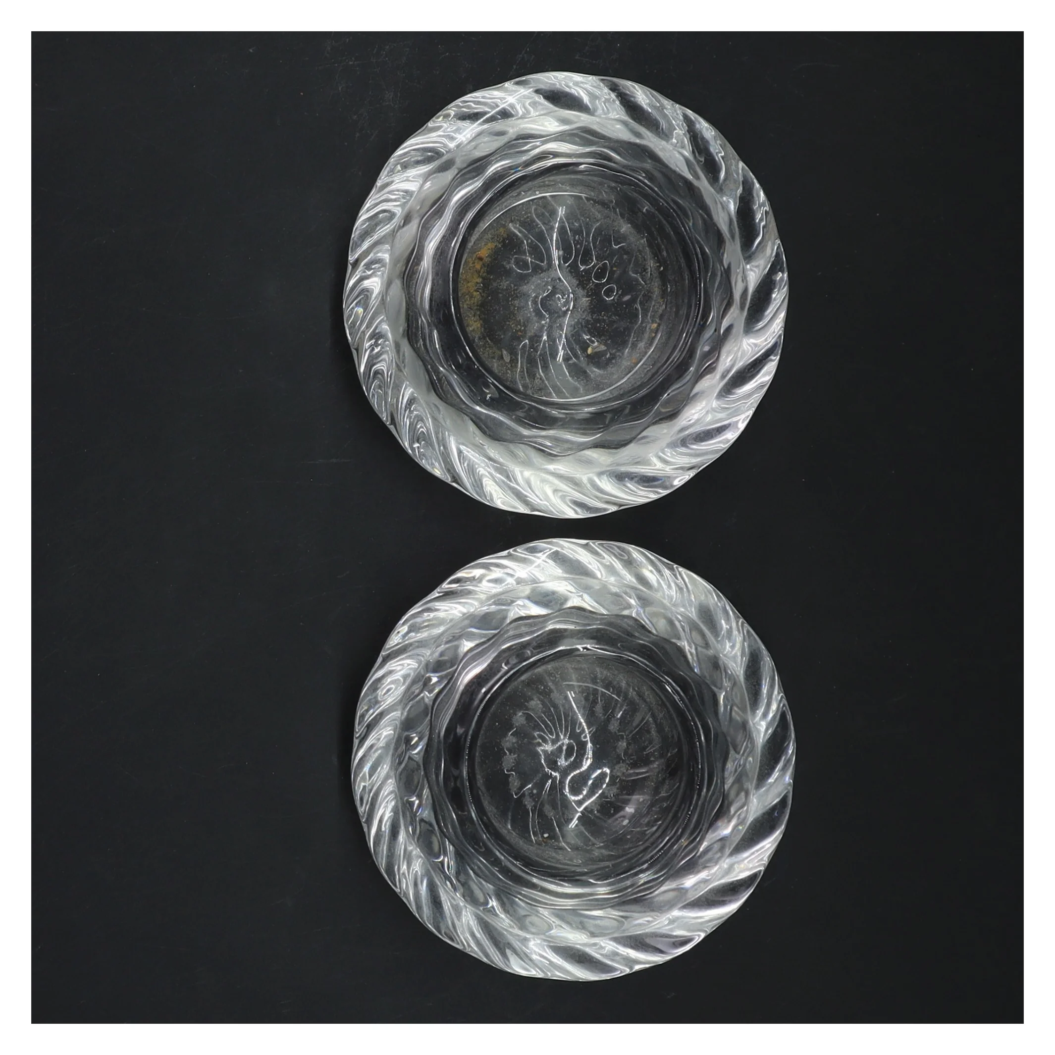 Glas fyrfadslys sæt (str. Ø 10 cm)