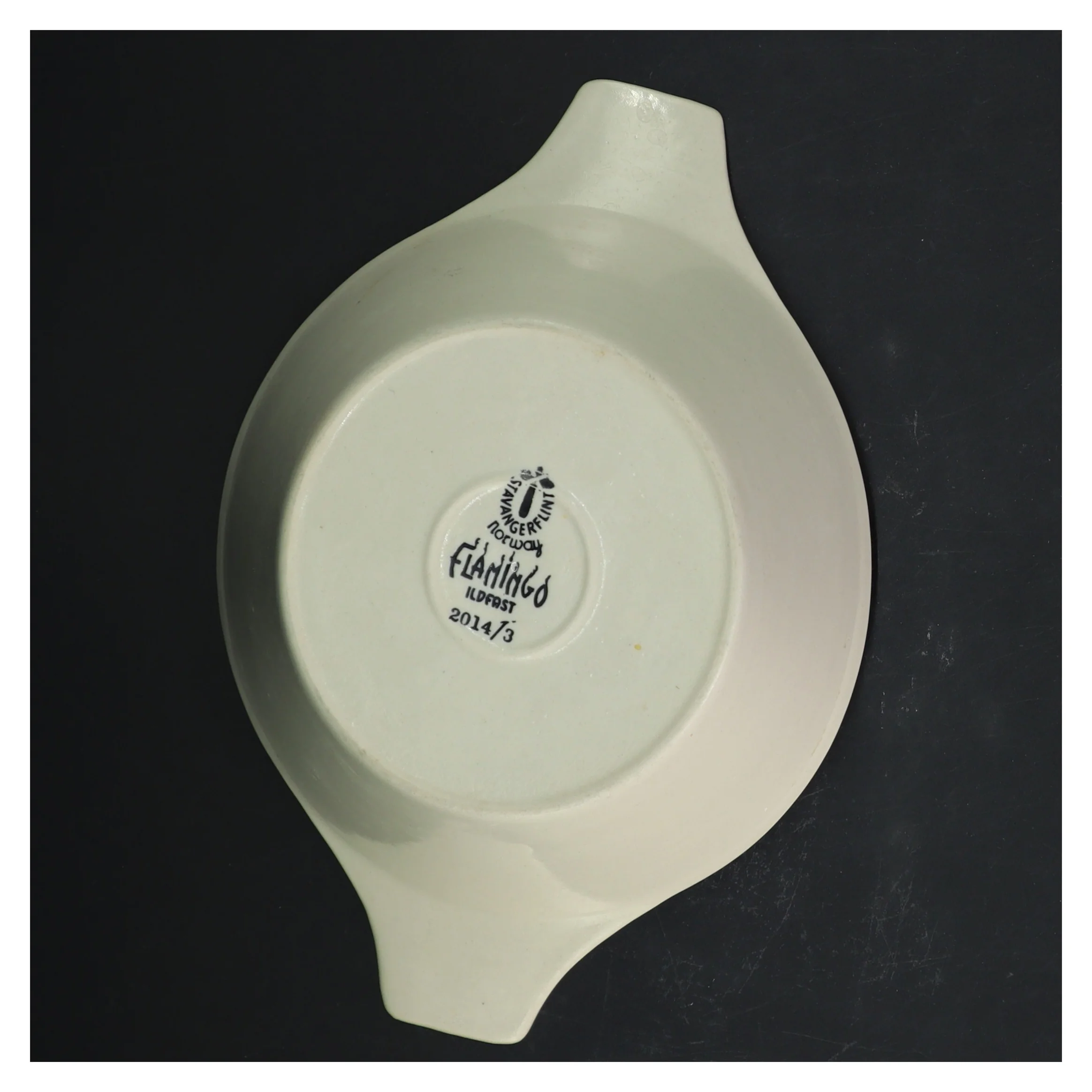 Rund skål med mønster (str. Ø 16 cm) fra stavanger flint