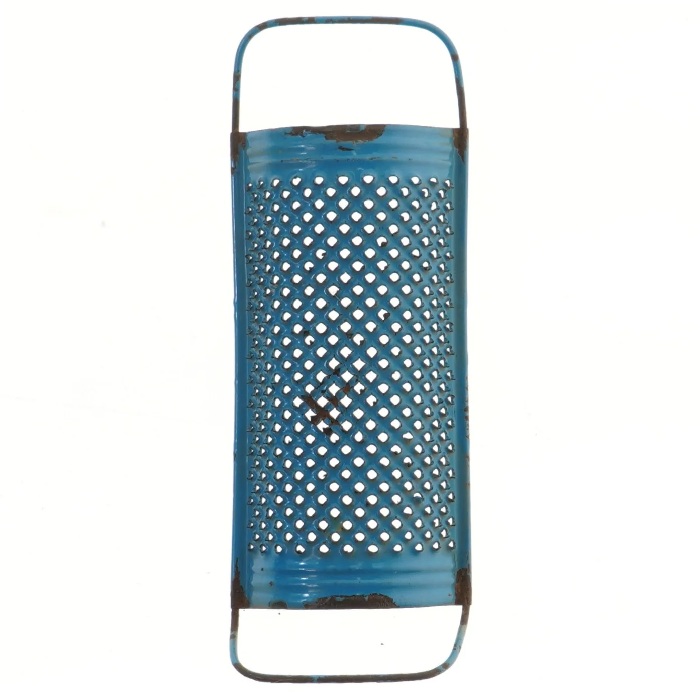 Blå metal rivjern (str. 28x10 cm)