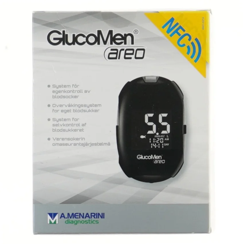 Blodsukkermåler GlucoMen Areo NFC fra A.Menarini Diagnostics