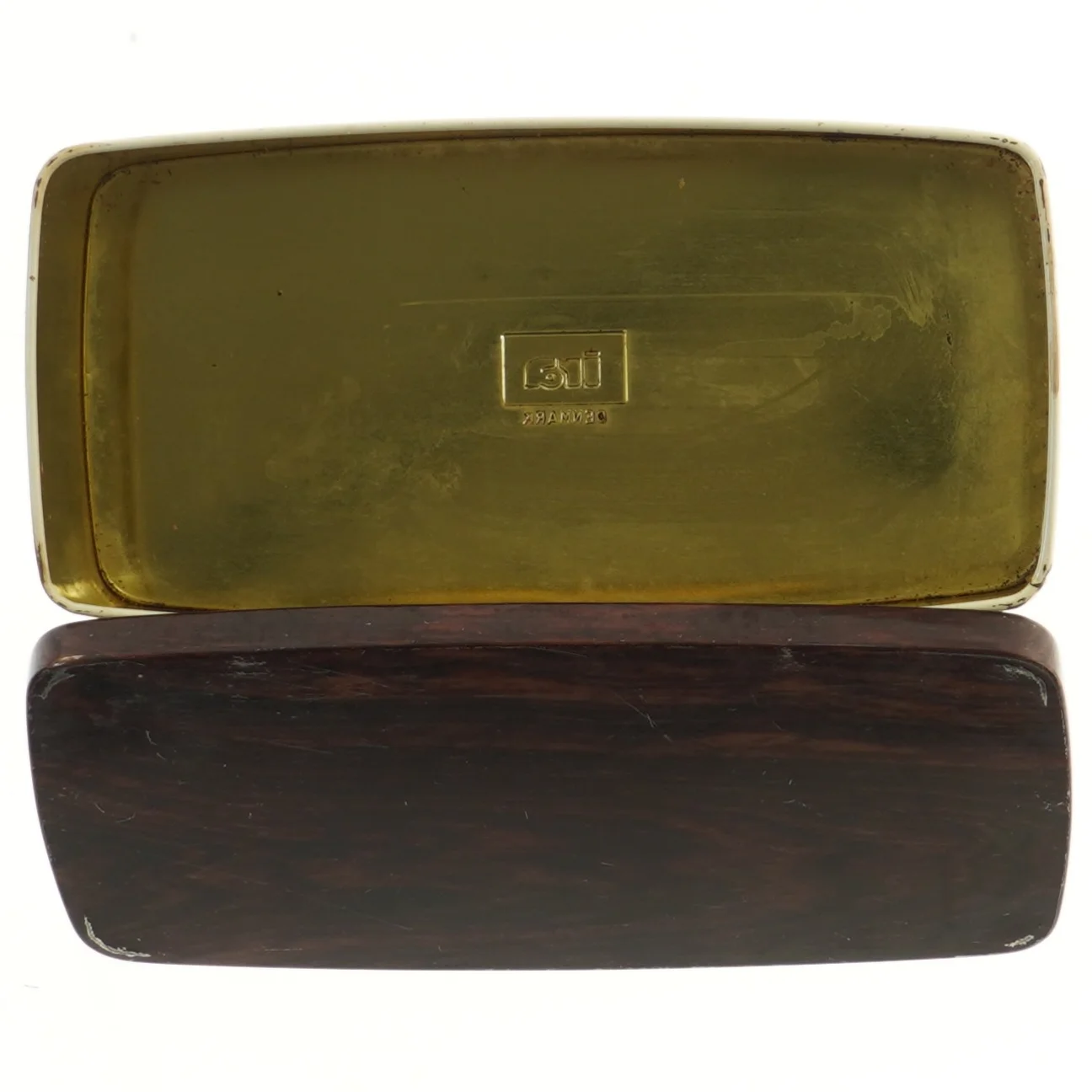 Vintage metal boks med blomsterdesign fra Ira (str. 24,5x12 cm)