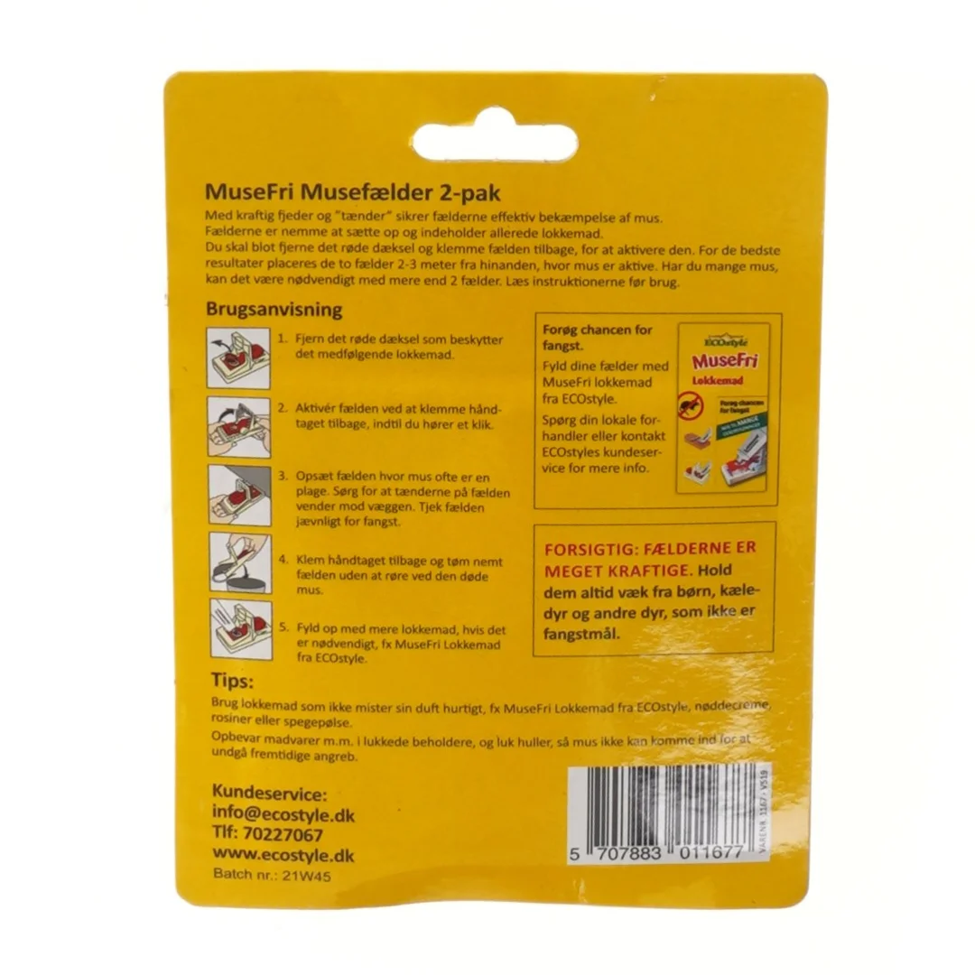Musefælde 2-pak fra ECOstyle (str. 10 cm)
