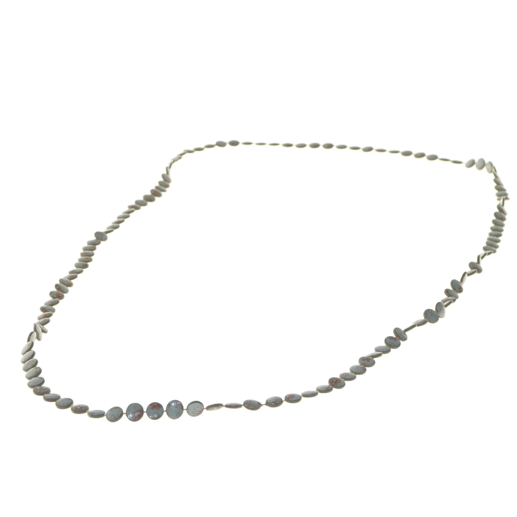 Lang halskæde med perler (str. 112 cm)