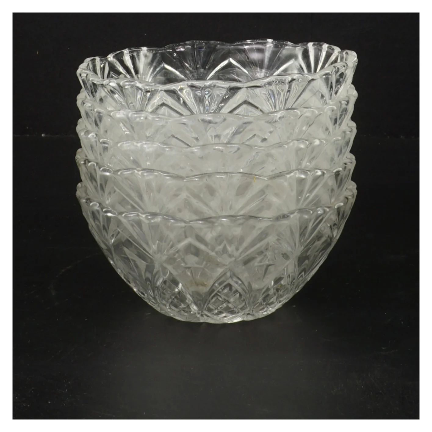 Glas skålesæt (str. 5 stk Ø 12 cm)