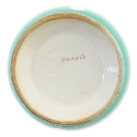 Blå sukkerkrukke med låg (str. Ø 10 cm)