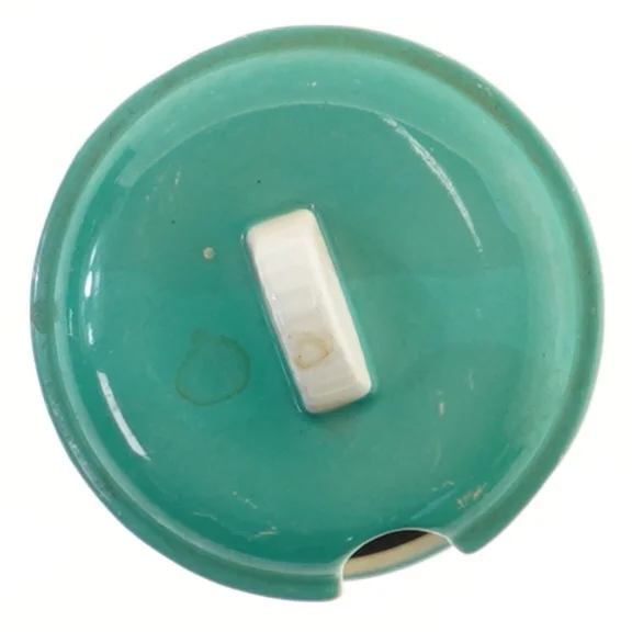 Blå sukkerkrukke med låg (str. Ø 10 cm)