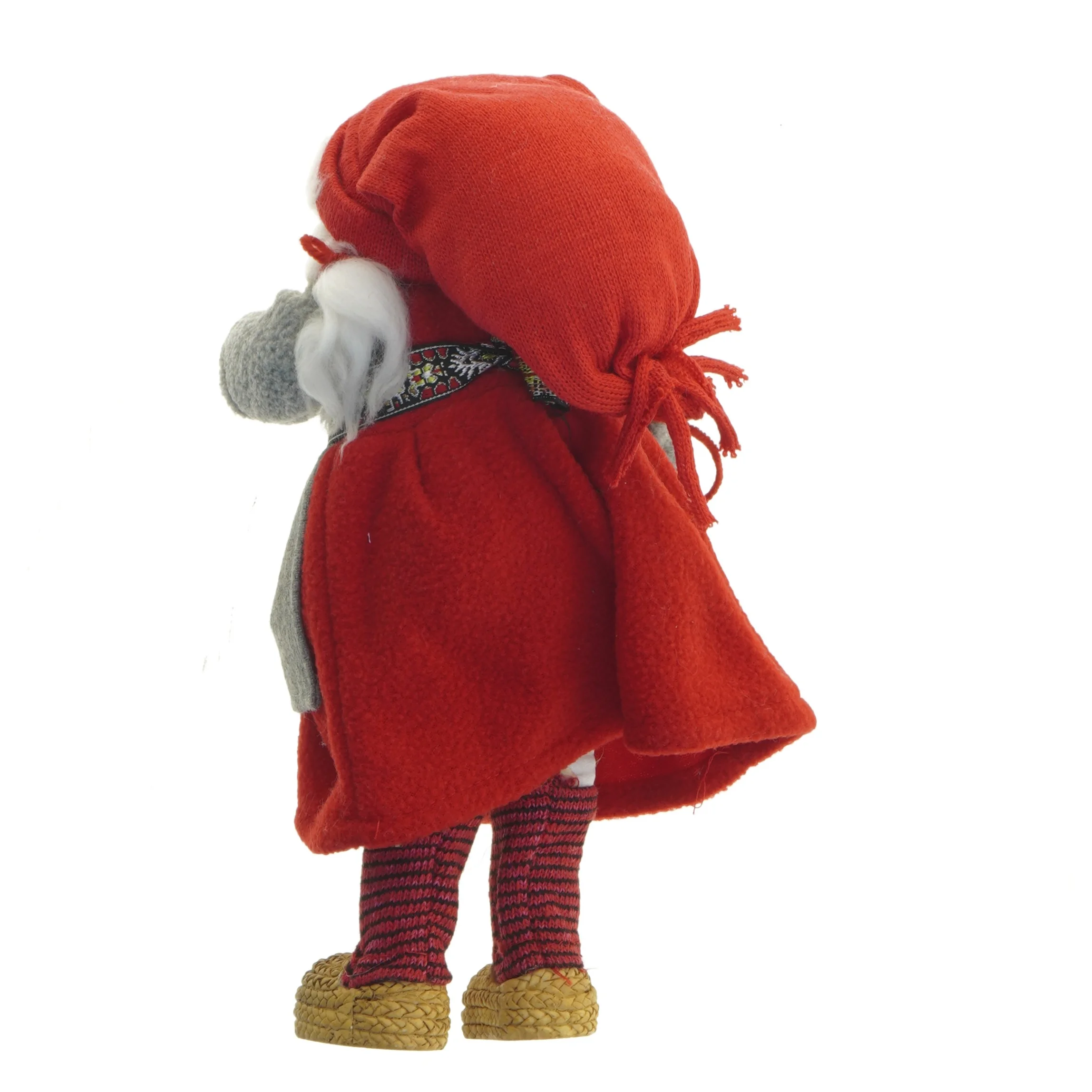 Juledukke med rødt kostume (str. 27 cm)