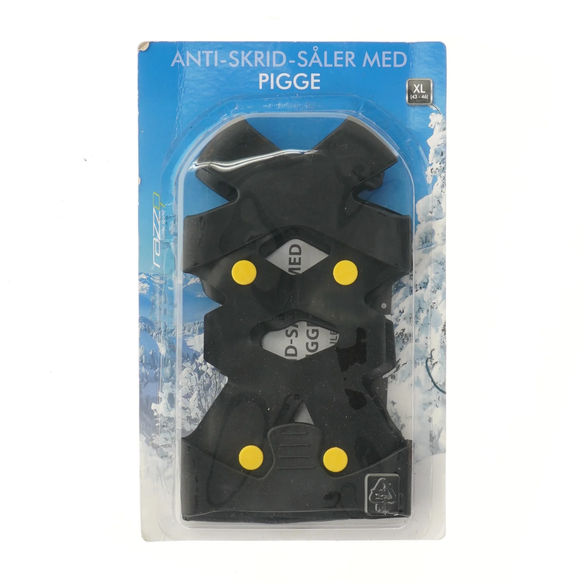 Anti-skrid såler med pigge i størrelse XL fra Razzo (str. XL )