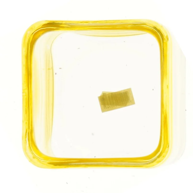 Gul glasvase (str. 12x12x12 cm)