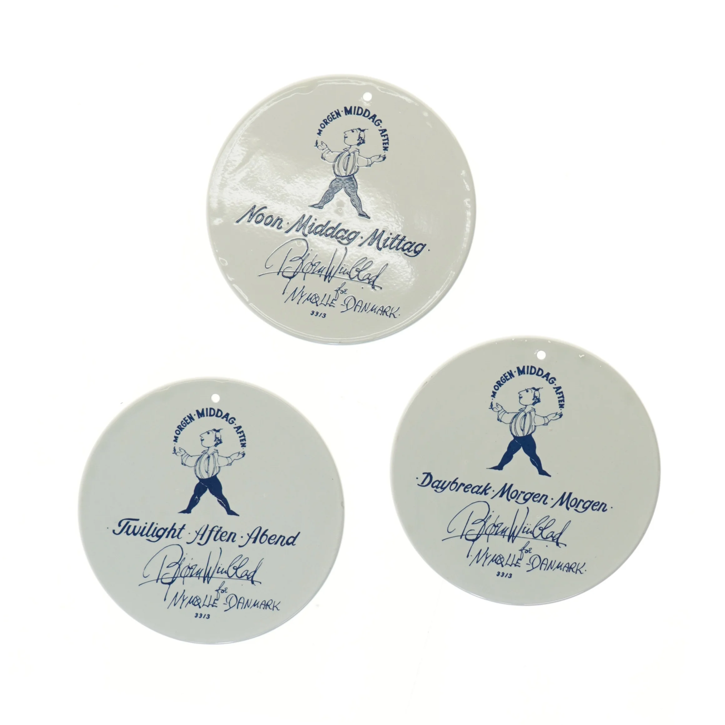 Decorative wall plates with illustrations fra Bjørn Wiinblad (str. Ø 18 cm)