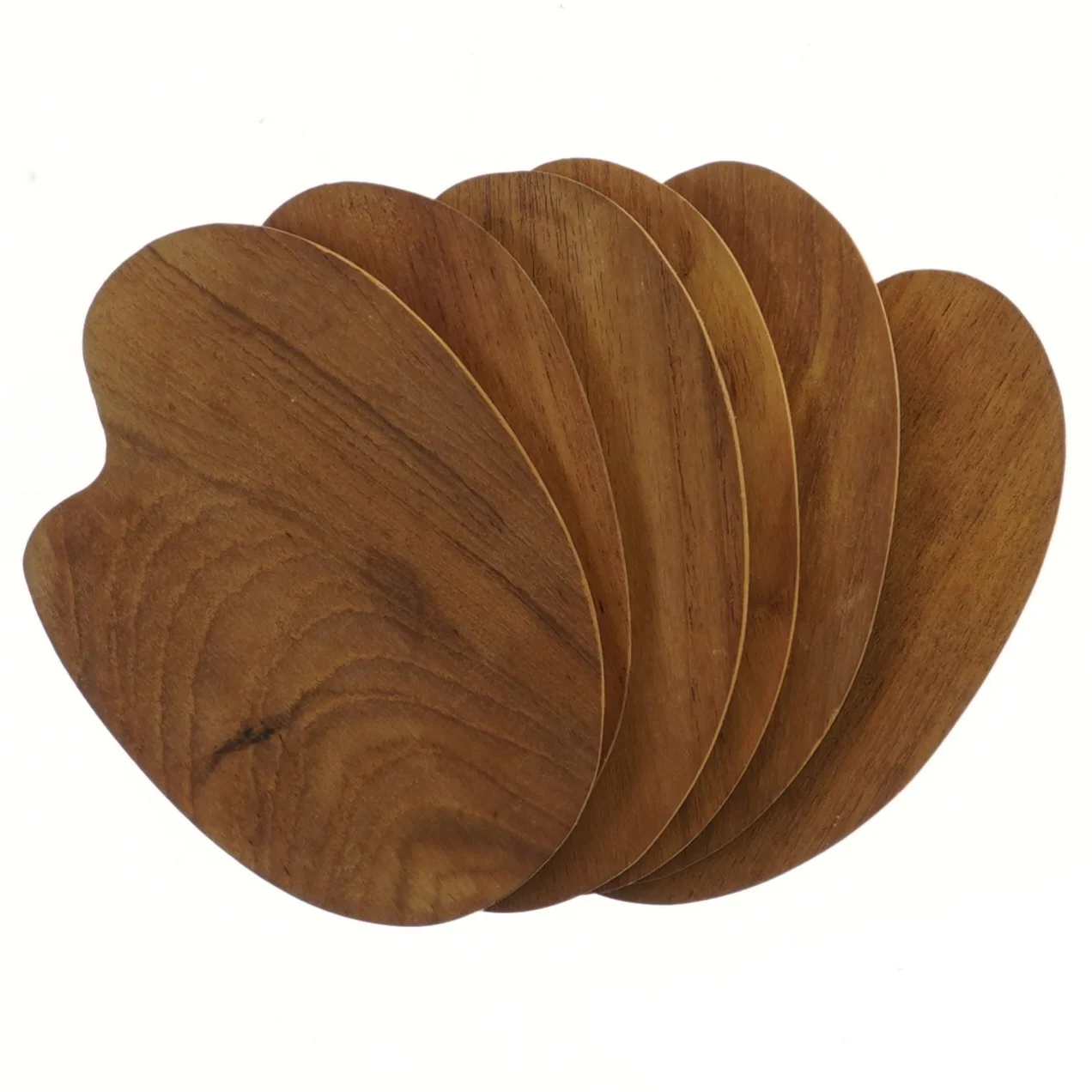 Sæt af 6 træbordskånere (str. 6 stk 18x12 cm)