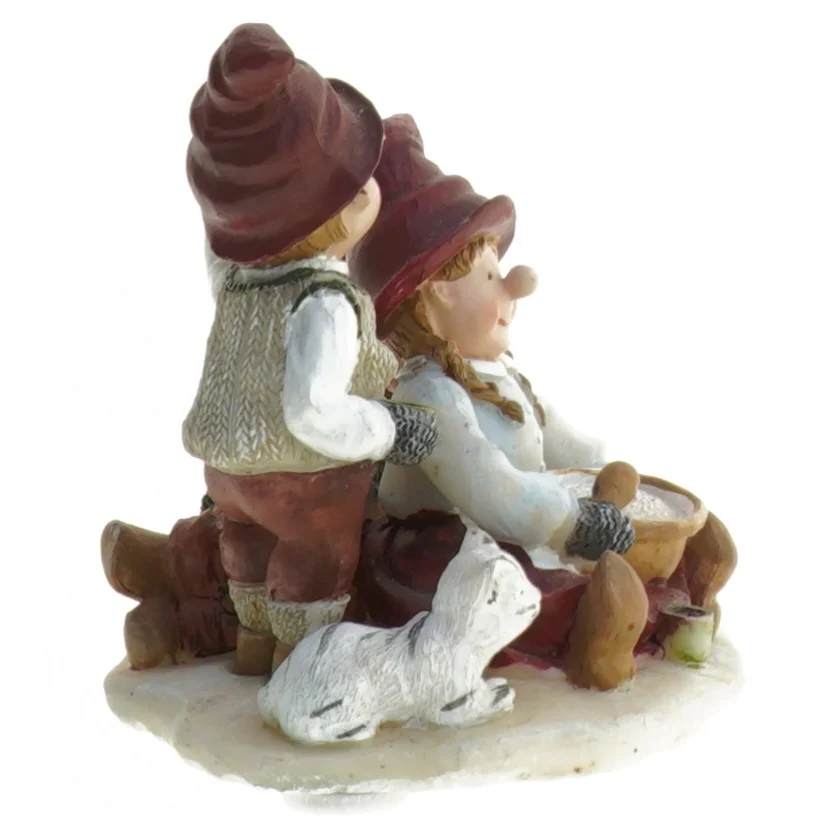 Julenisse keramik dekoration (str. 10x11,5 cm)