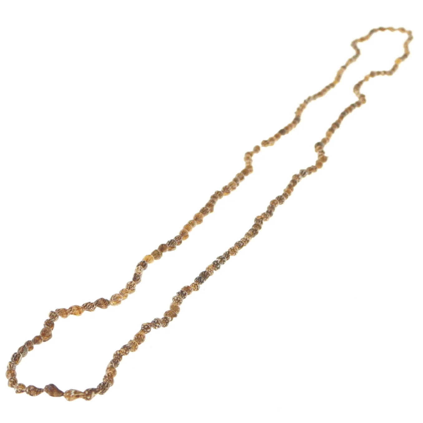 Lang brun halskæde (str. 148 cm)