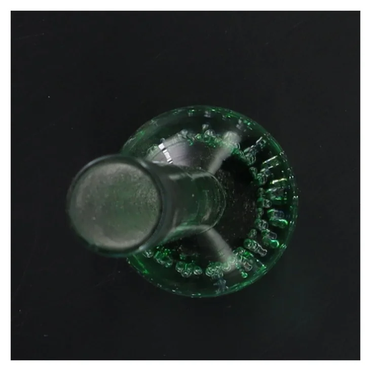 Glasvase med grønne detaljer holmegård (str. 16 cm)