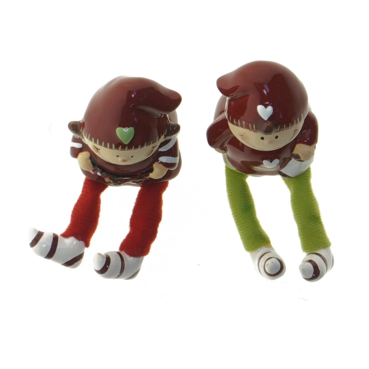 Keramiske nissefigurer (str. 8 cm)