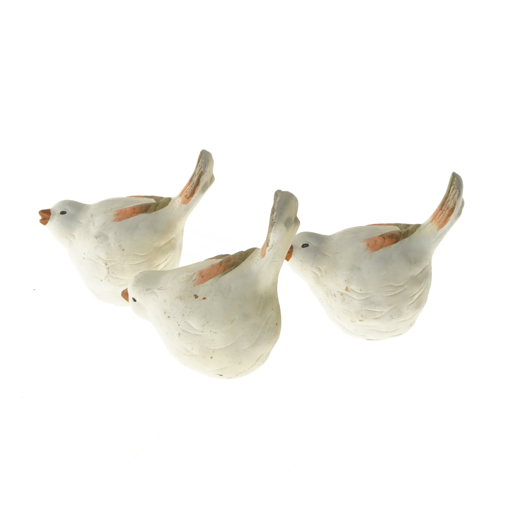 Dekorative fuglefigurer (str. 3 stk 11 cm)