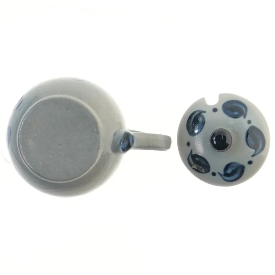 Dekorativ krukke med låg (str. Ø 6 cm længde 7 cm)