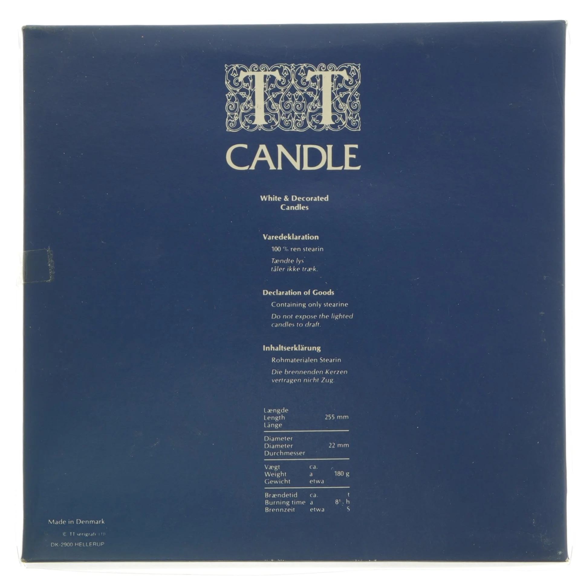 Dekorerede stearinlys med måger