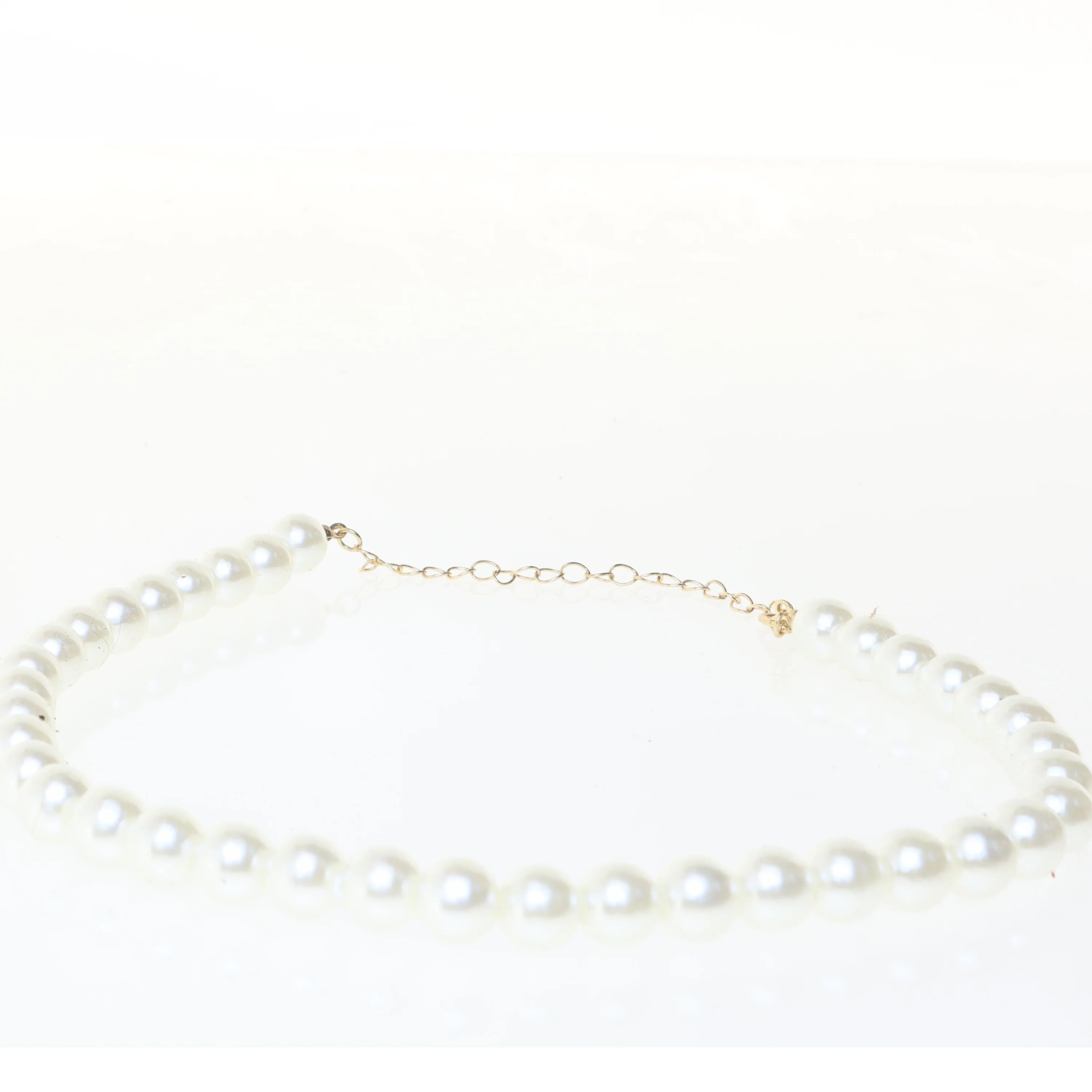 Perlekæde med justerbar kæde (str. 44 cm)