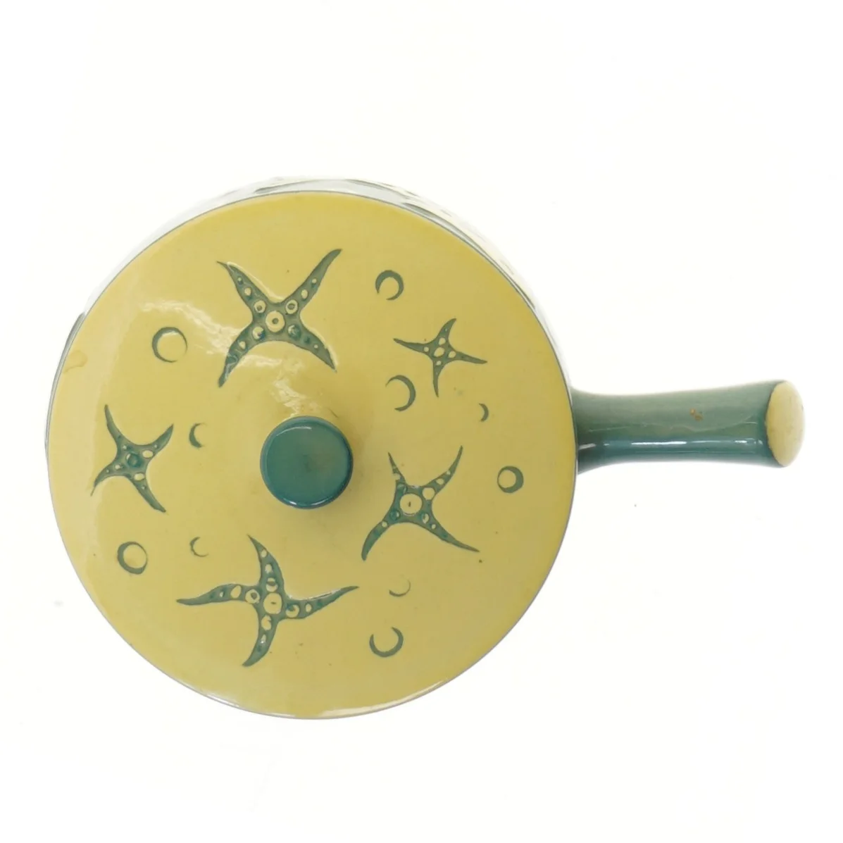 Keramisk gryde med låg (str. Ø 14,5 cm)