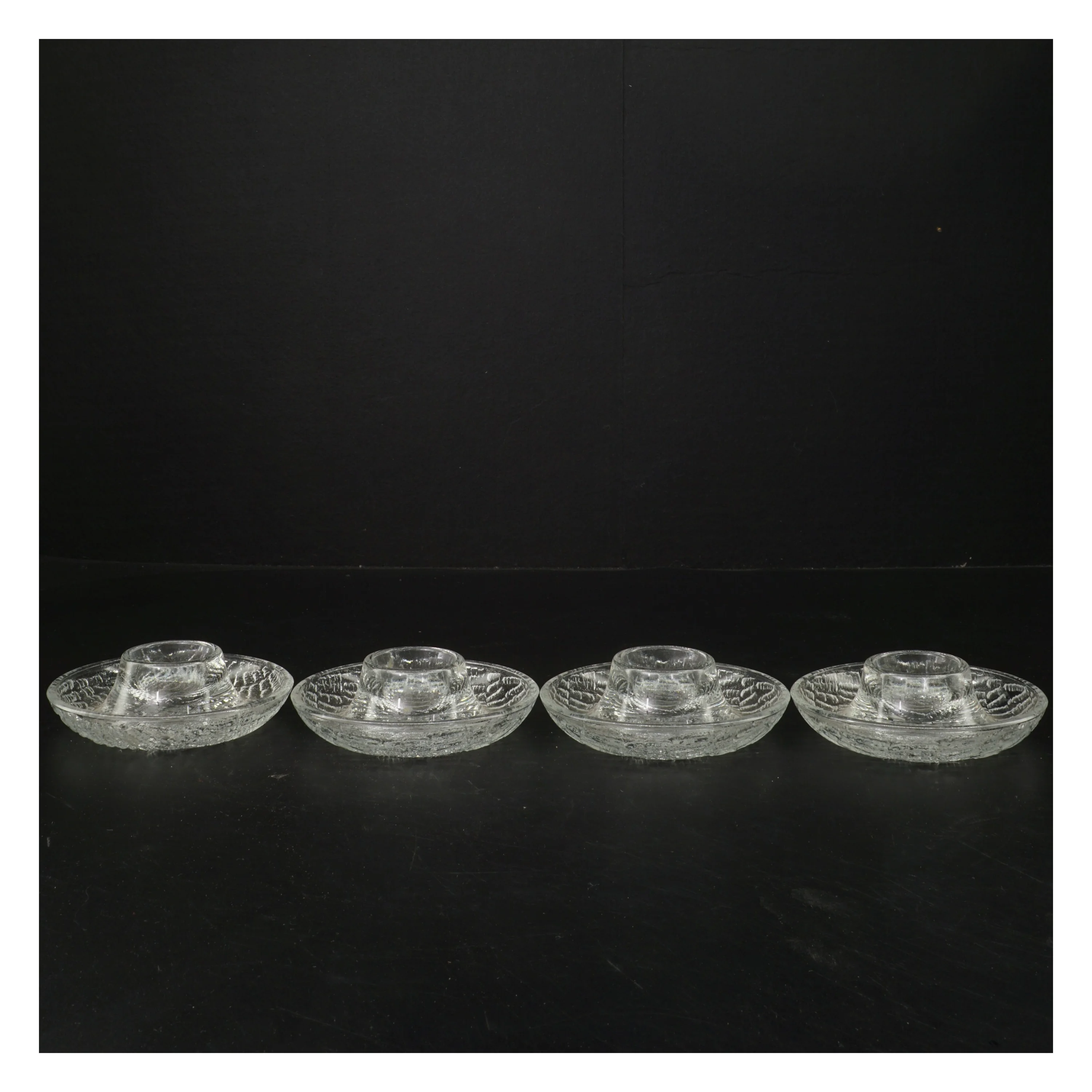 Fire glasholdere til stearinlys (str. 4 styk, ø 11 cm)