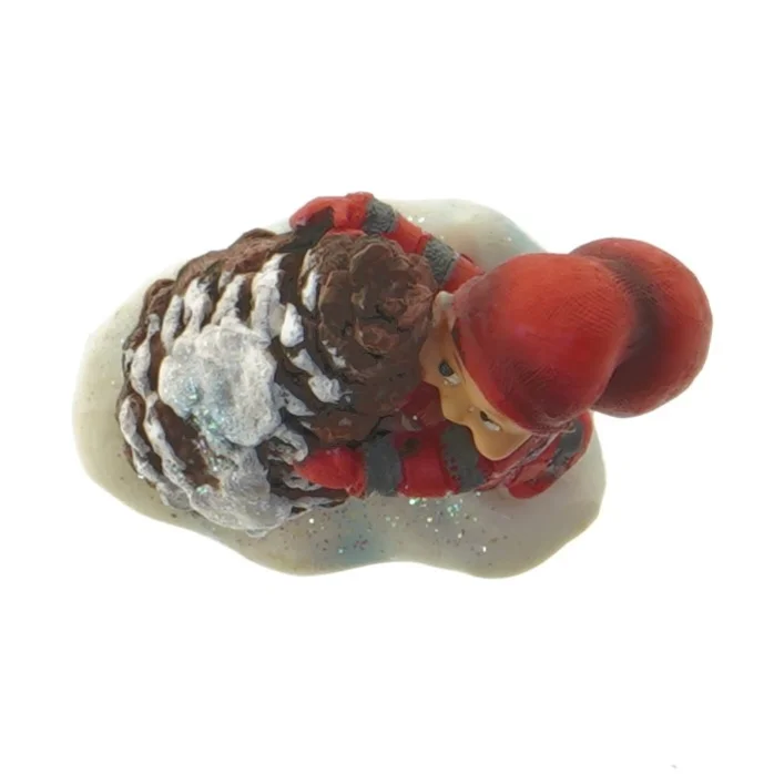 Rødnisse med grankogle (str. 8 cm)